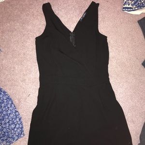 Simple Black Tank-Top Romper
